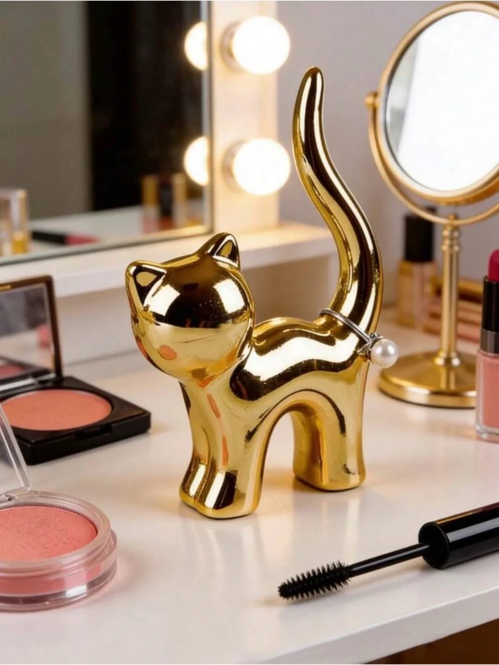 GoldCat Ring Holder